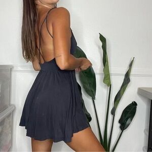 Silence + Noise Black Backless Dress